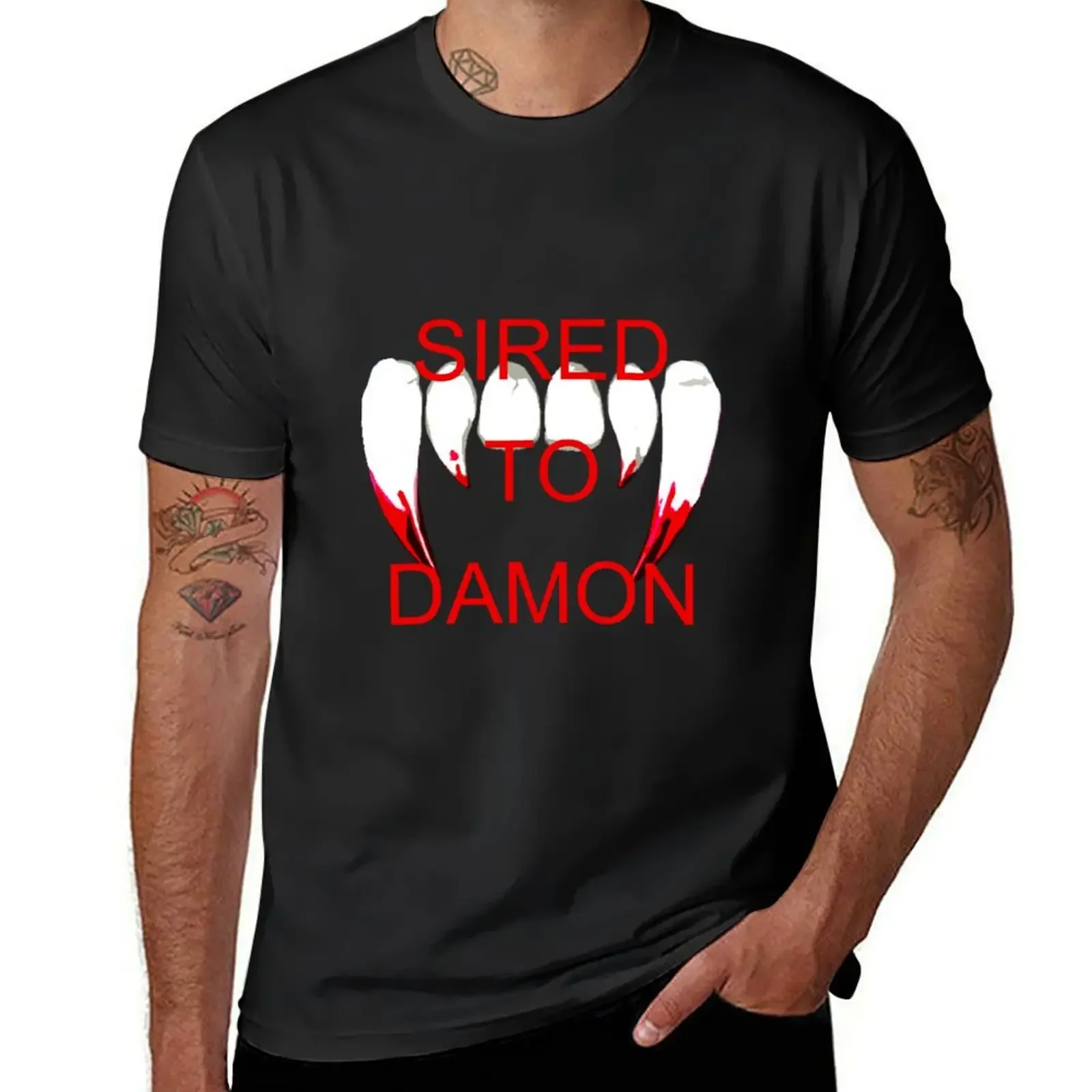 

Sired to damon T-Shirt funny meme t-shirts sweat fashion shirts mens clothes
