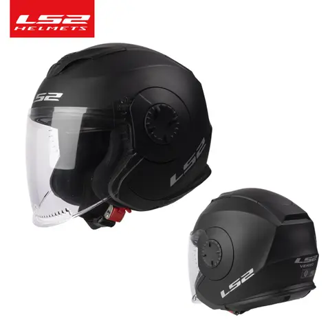 LS2 OF570 casco de motocicleta vintage, protector de cara abierta, locomotora retro, scooter