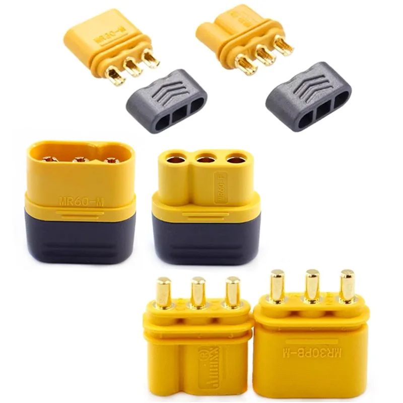 5pairs/10pcs MR30 MR60 MR30PB Male Female Plug MR Series Safety three-hole 3pin Connectors Adapter Aircraft Power Supply Motor