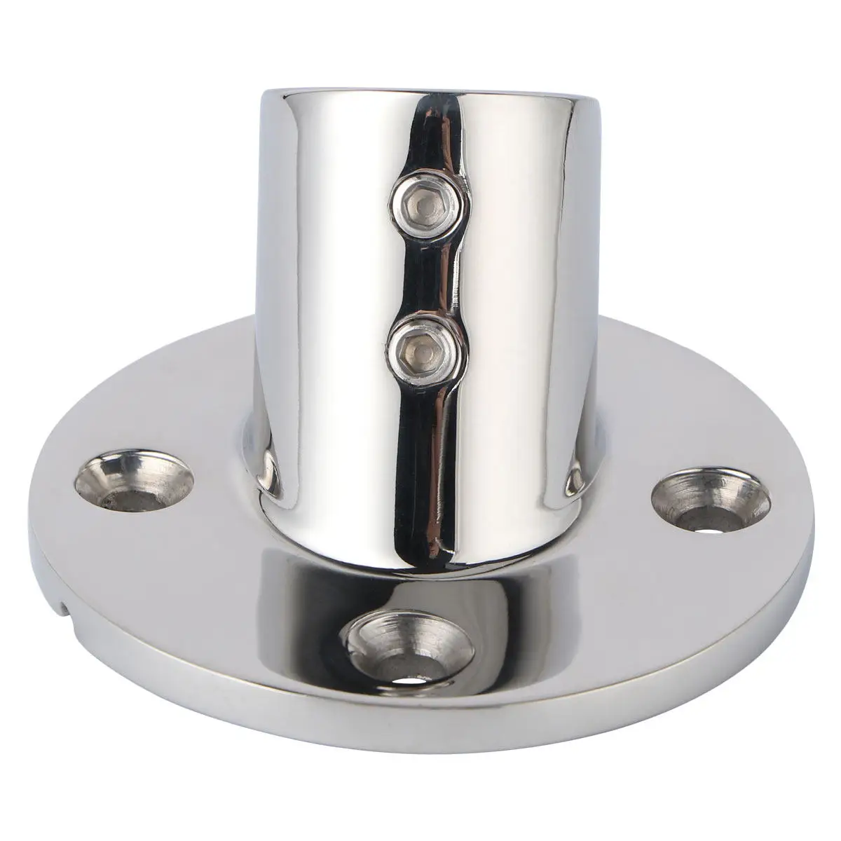 

1Pcs 22Mm 60 Degree Stainless Steel Yacht Round Base 316 Silver High Polished Strong Tube Mount for Marine Use