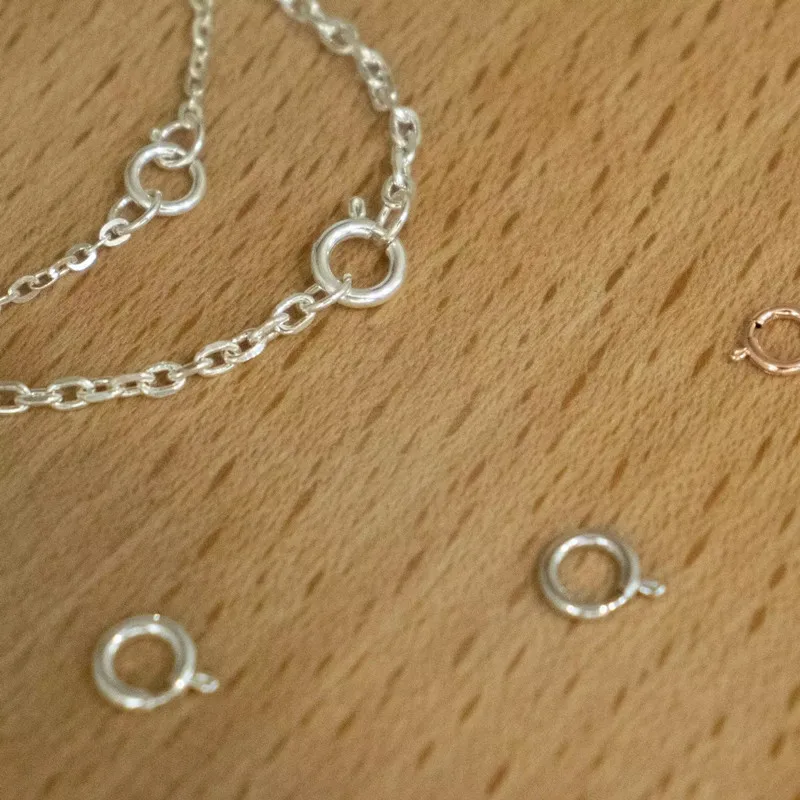 1PCS 925 Solid Sterling Silver 5mm 6mm Clasp DIY Jewelry Accessories Making Components Connector Necklace Bracelet