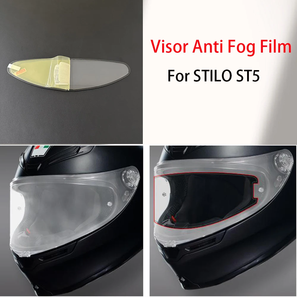 Película antivaho para visera de casco de motocicleta, accesorios para casco STILO ST5, película antivaho para lentes Arai
