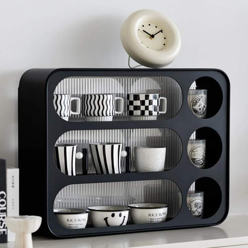 Minimalist Iron Cup Display Storage Rack Tabletop Sideboard Household Dining Table Decorative Sorting Organizer Holder