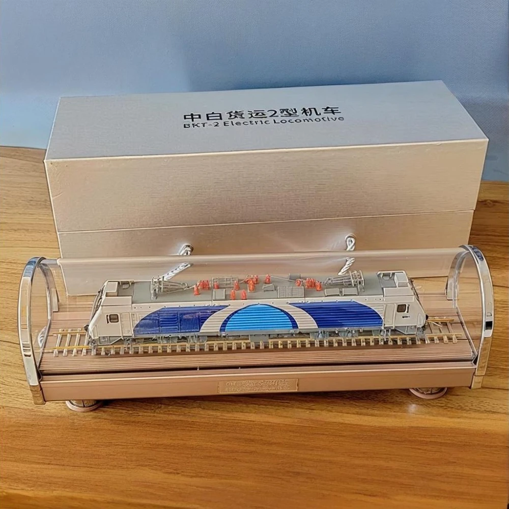 1/87 Scale Train Model CRH2 Electric Locomotive Simulation Ornament Collectible Display Static Model Boys' Toy Gift