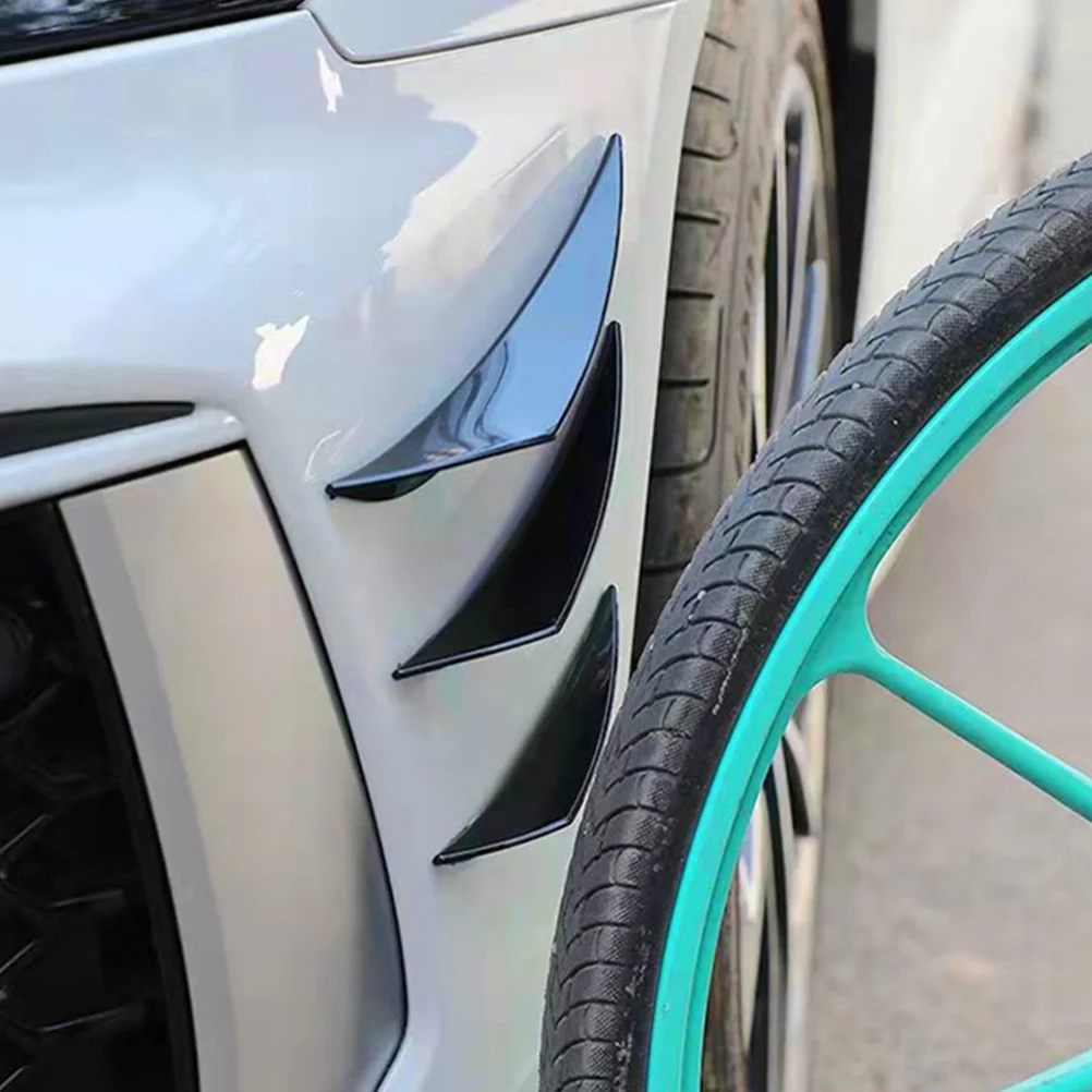 

6pcs Diffuser Fins Front Bumper Lip Protector For Car Auto Cover Lightweight Pvc Spoiler Splitter Accessories Bumper Cover For