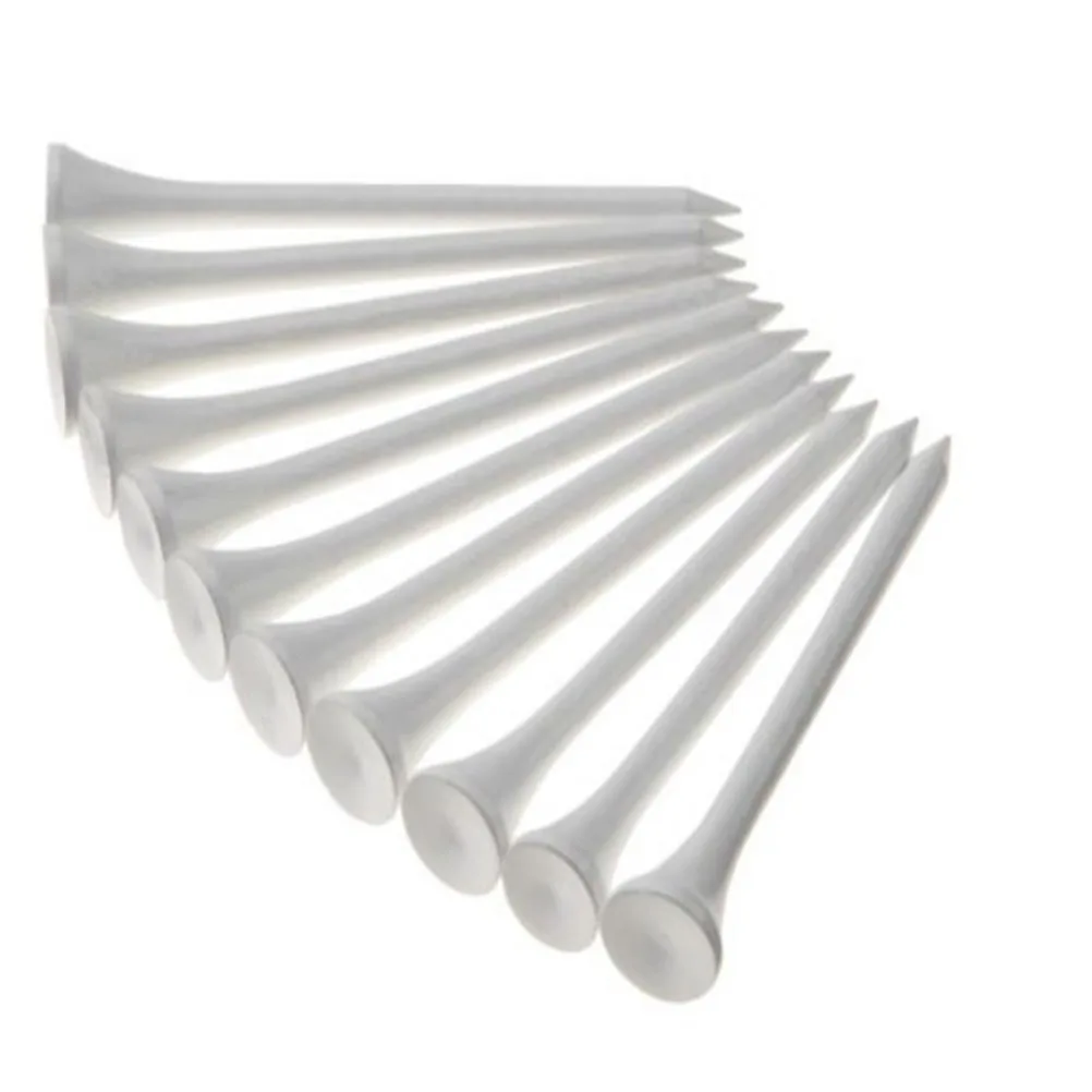 

100pcs 70Mm White Durable Lightweight Golf Wooden Tees Ball Tees 70Mm Tee Driving Practice Accessory For Golfer