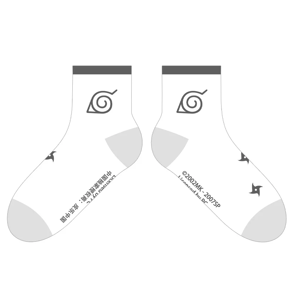 NARUTO Unisex Uchiha Sasuke Konoha Logo Akatsuki Red Cloud Officiële Autorisatie Cosplay Warme Sok Korte Sokken