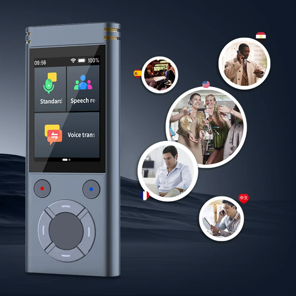Dispositivo de traducción en tiempo Real Traductor de idiomas bidireccional de 138 idiomas Traductor instantáneo portátil para aprendizaje de viajes de negocios