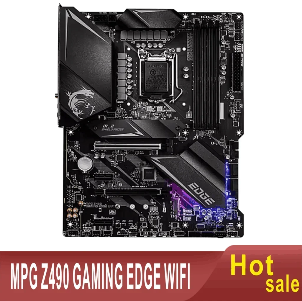 MPG Z490 GAMING EDGE WIFI Motherboard 128GB LGA 1200 DDR4 ATX Z490 Mainboard 100% Tested Fully Work