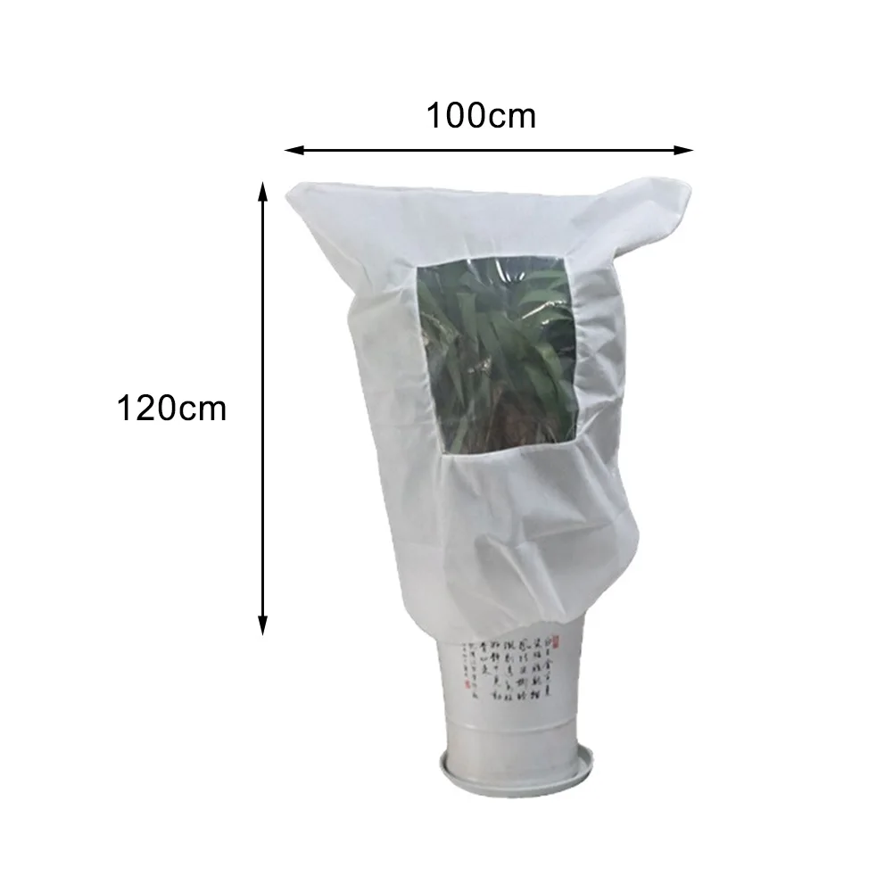 Frost Cover Insulated Non-Woven Fabric Lightweight Non-Woven Fabric Drawstring Zipper Closure For Cold Weather Shield
