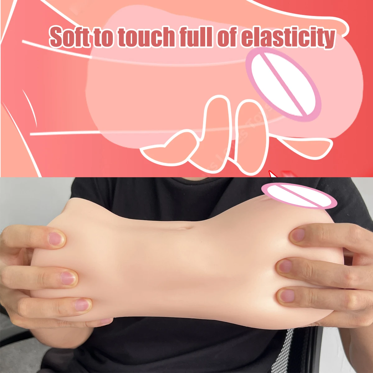 Sex Toys 3D Rubber Vagina Real Pocket Pussy Anal Sex Toys Artificial Vagina Adult Toys For Men Sex Shop Vagina Sex for Men