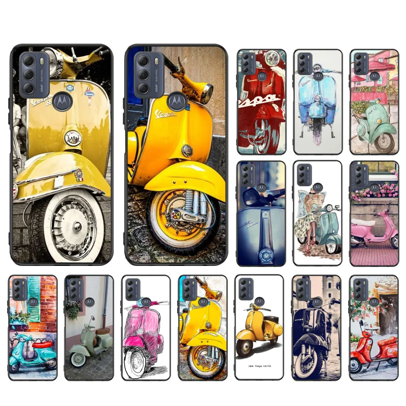 Vespa Motorcycle Phone Case For Moto G84 G23 G24 G31 G32 G41 G51 G52 G53 G54 G71 G82 G42 G62 G200 G Play G Stylus