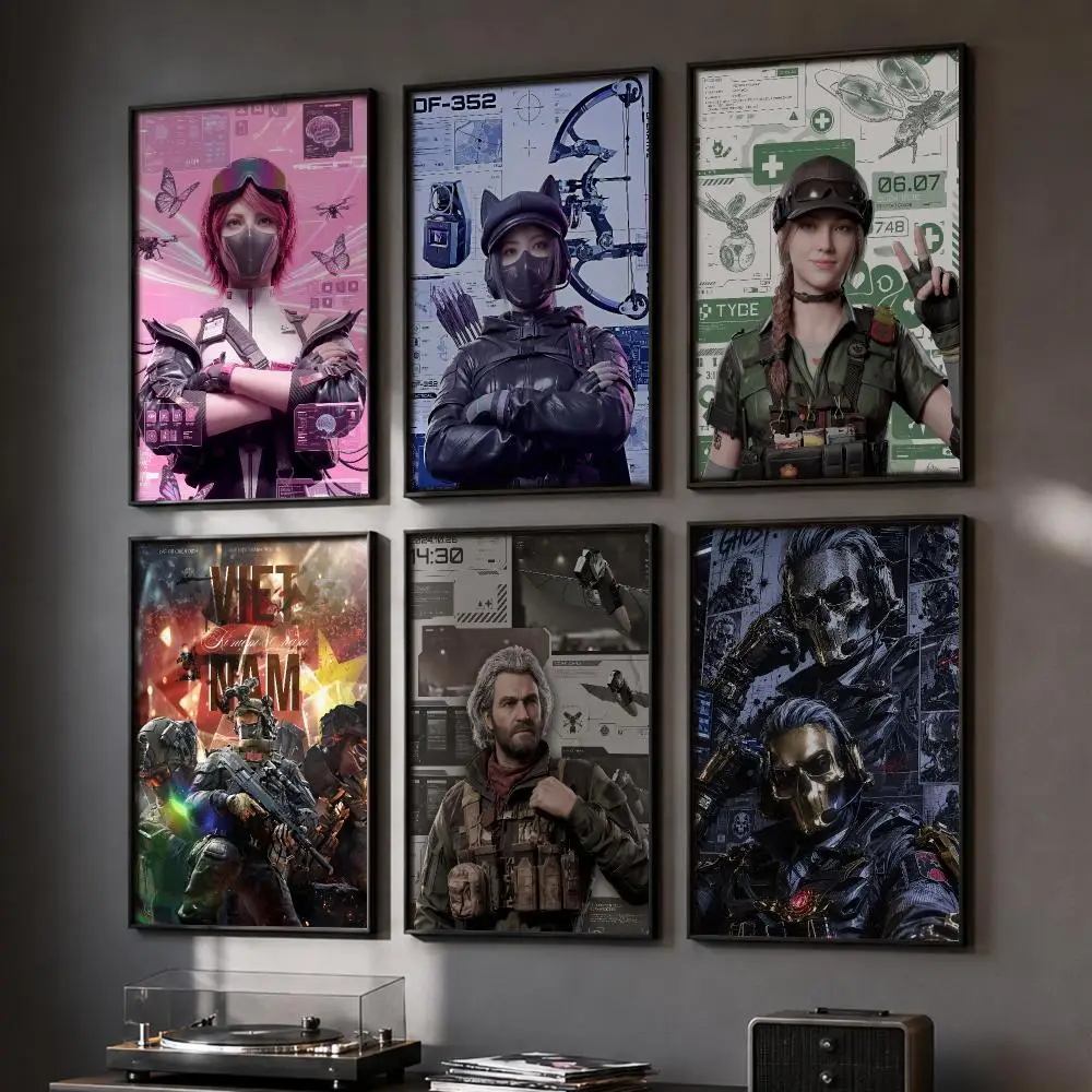 D-Delta F-Force Shooting Game Poster HD Home Wall Stickers House Hallway Living Room Bedroom Bar Office Decor Art Prints