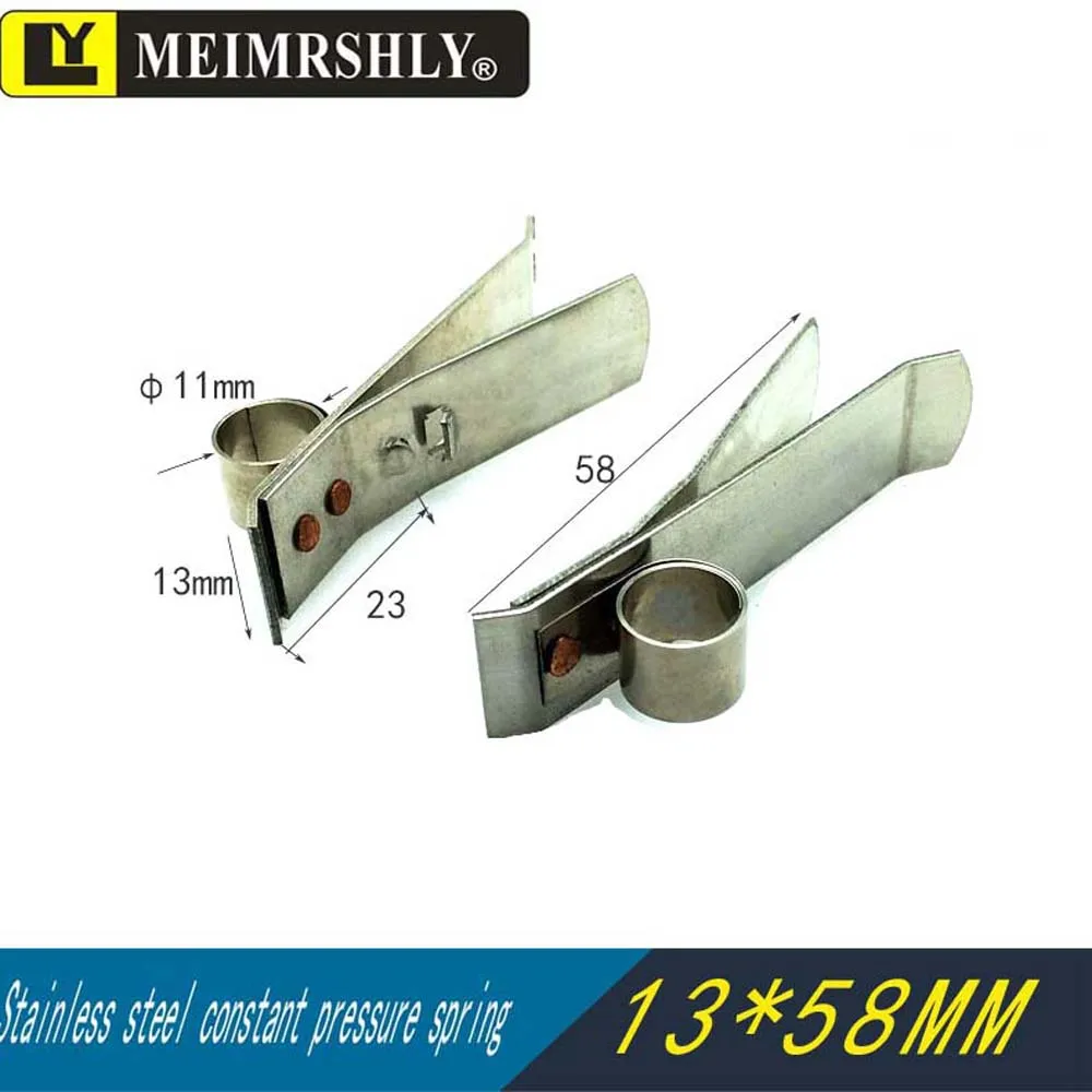 2Pcs 13*36mm brush holder stainless steel constant pressure spring carbon brush circlip spring clamp for electric machinery