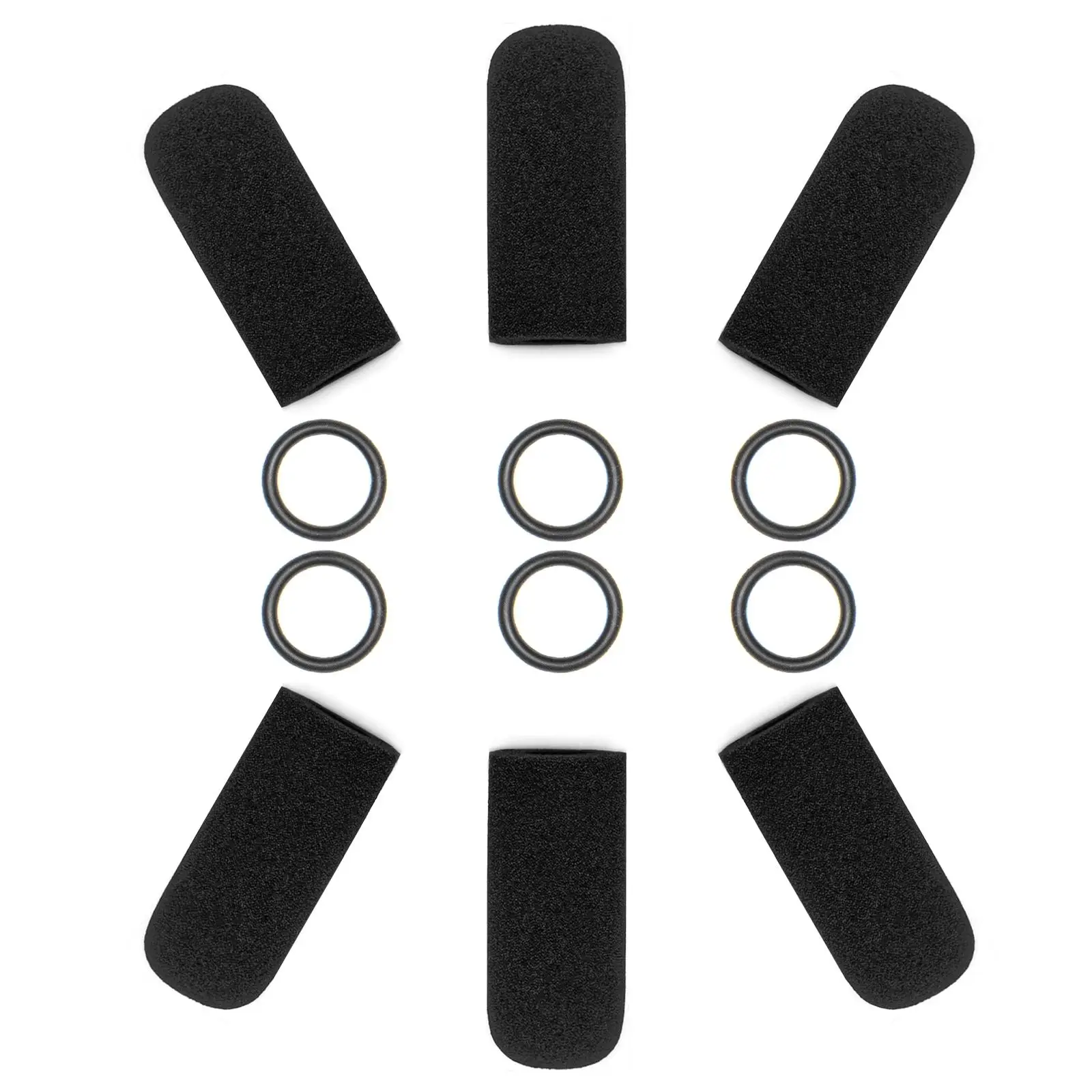 Voarmaks 6 قطع من أغطية الميكروفون الرغوي لميكروفونات ديفيد كلارك DC One-X/PRO-X2/DC-Pro X/H10-13.4/H10-60/H20/M-7/M-4/M-5/M-77/DC-87