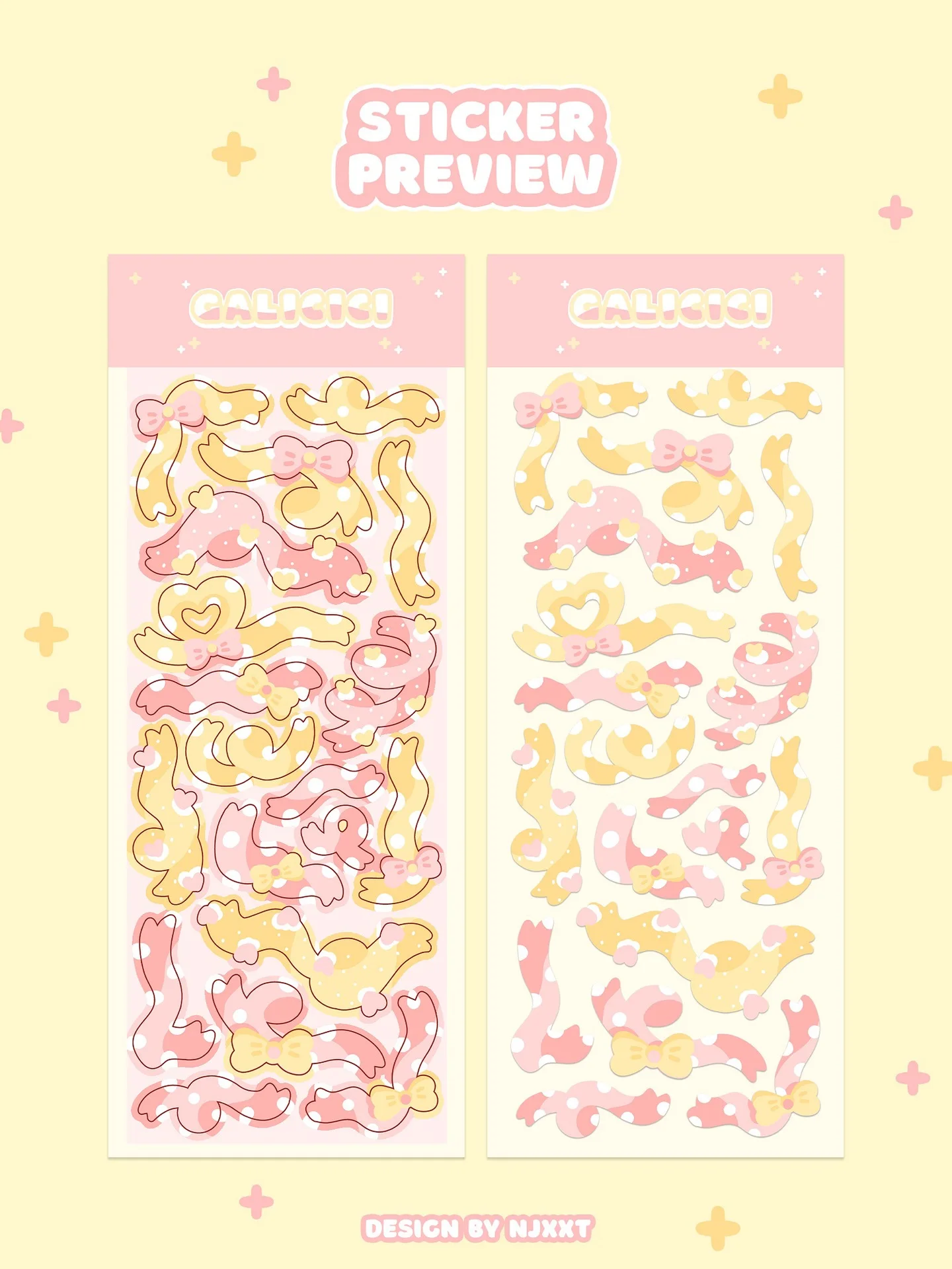 Ribbon creative stickers