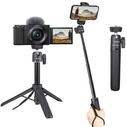 Przedłużacz statywu Mini Selfie Stick uchwyt do kamery internetowej Canon G7X Mark III Sony ZV-1 RX100 VII A6400 A6600 vlogowanie