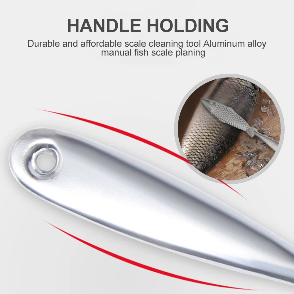 

Manual Fish Scraper with Advanced Tooth Design Aluminum Alloy Body Fast Cleaning Reusable Dishwasher Safe Kitchen Gadget