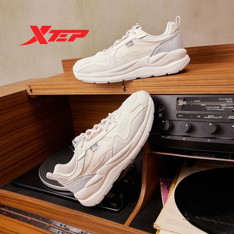 Xtep 80S Causal Shoes Women Wear-Resistant Classical Street Leisure Sports Shoes Vintage Comfortable Sneakers 877318320022