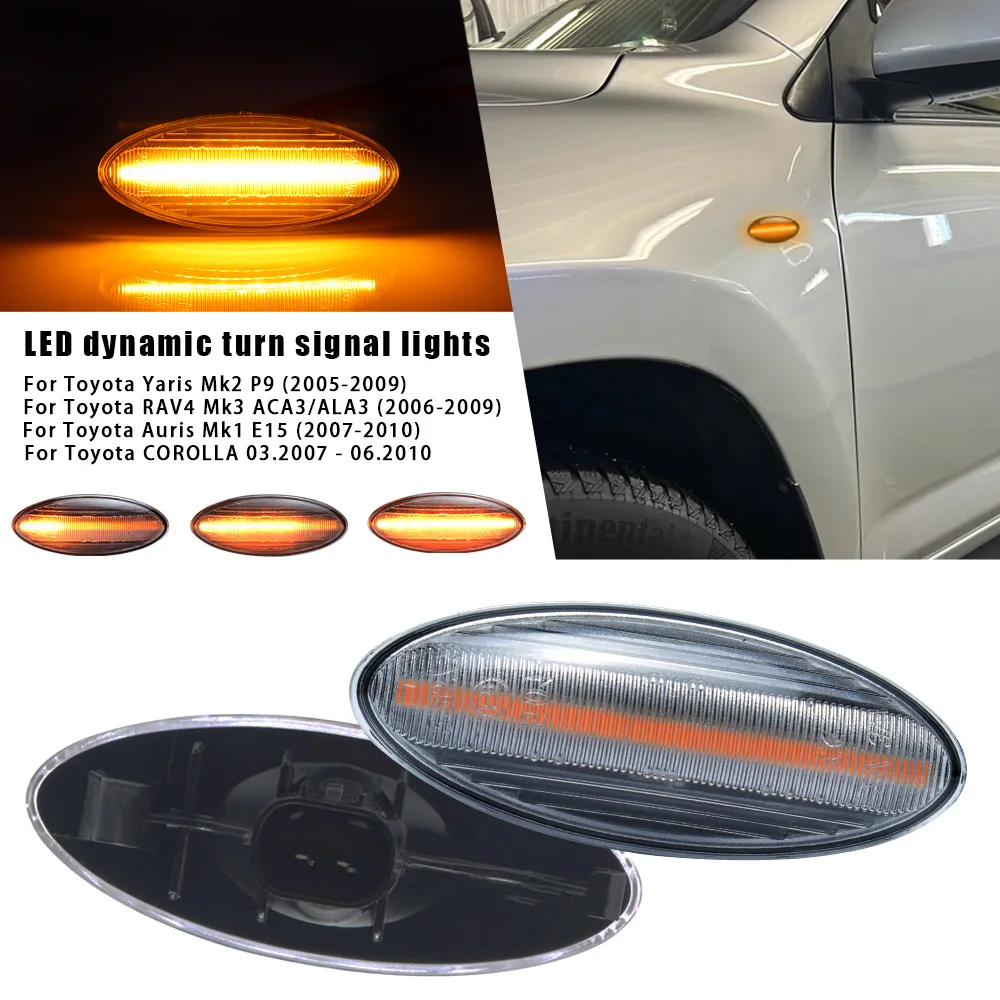 2x LED Dynamic Side Marker Turn Signal Light For Nissan NV200 NP300 NAVARA Dualis Leaf Micra Cube Note March X-Trail Juke EVALIA
