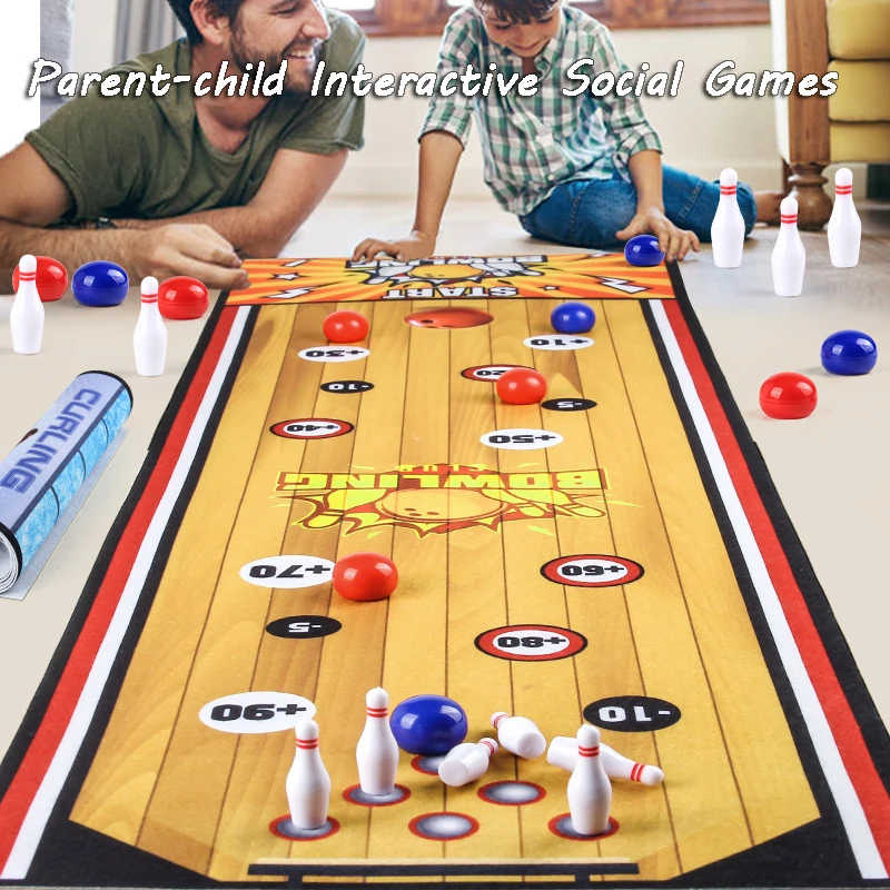 Children Interactive Social Board Games Curling Soccer Bowling Table Games Mat Family Friend Party Fun Indoor Sport Toys for Kid