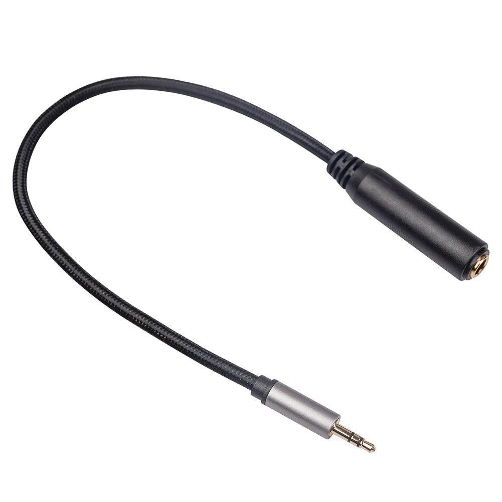 2 Pcs 3.5mm Male to 6.35mm Female Audio Cable 1/4 to 1/8 Adapter Cable 1/4 Stereo Adapter for Guitar, Piano, Mixer