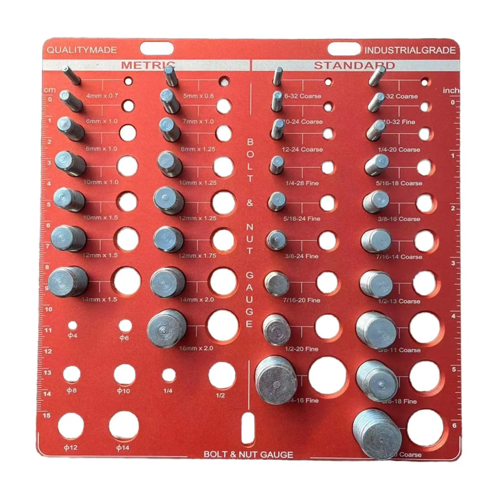 Drill Bit Gauge Identifier Board Nut and Bolt Thread Checker Standard Metric for