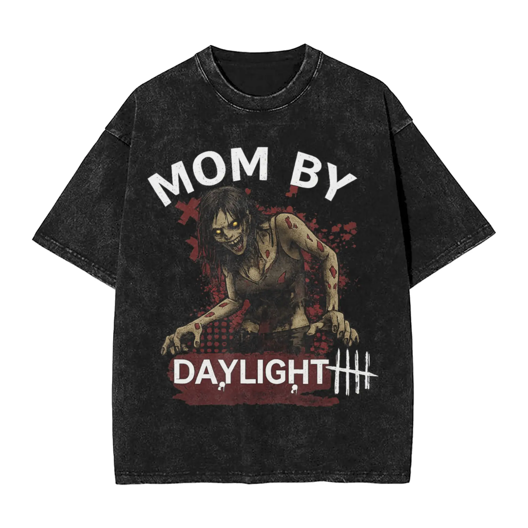 Mom By Daylight Halloween Costume Dead Mothers Day T Shirt Men 100% Cotton Vintage T-Shirt Crew Neck  Tees Short Sleeve Clothes