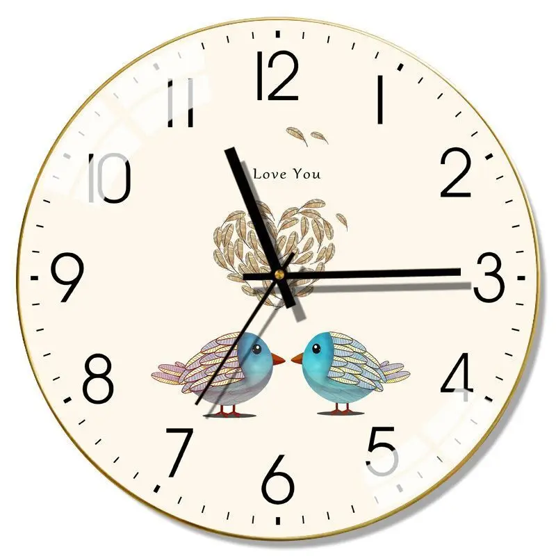 12 Inch Wall Clock Living Room Decorative Wall Clock Stylish Silent Hole-Free Wall Clock Quartz Clock