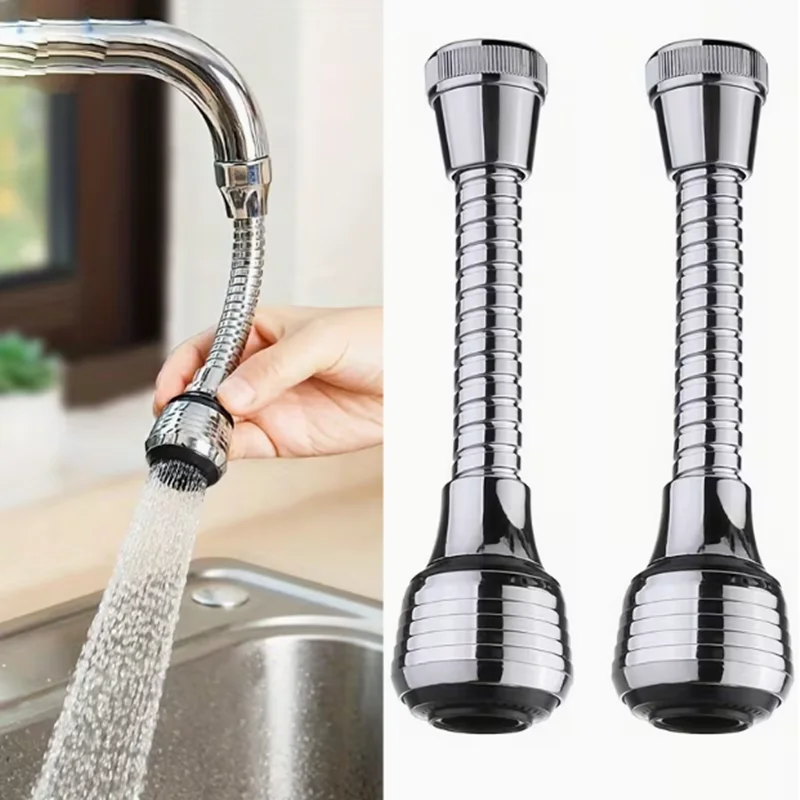 2 pièces 360 °   Prolongateur de robinet rotatif, jet puissant/doux, conception anti-éclaboussures - installation sans outils requise