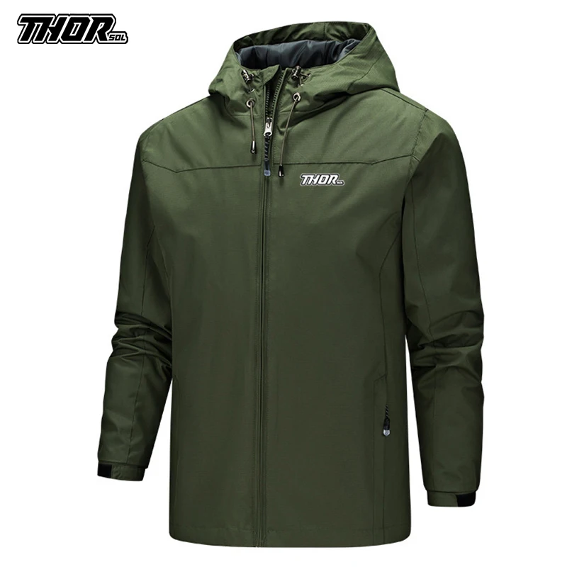 THORSOL Bike Rain Jacket Men Road Cycling Waterproof Jacket Autumn Bicycle Clothes MTB Windbreaker