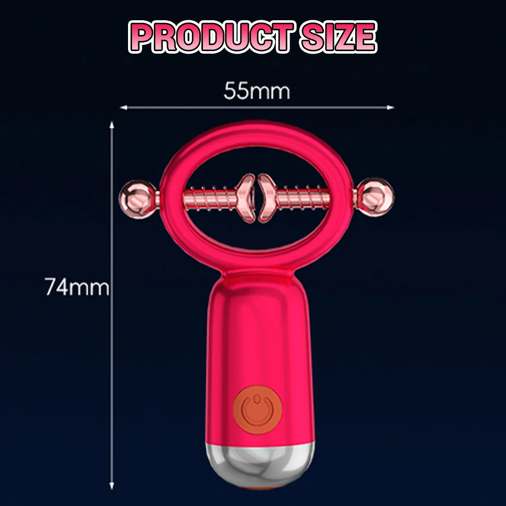 Remote-Controlled Vibrating Nipple Clips for Couples – 10 Settings, USB Rechargeable S30c4234058f14f0cbdc93b48cce2c696I