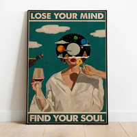 Lose Your Mind Find Your Soul Print Poster Vintage Posters Music-Inspired Wall Art Retro Poster Prints Living Room Bedroom Decor