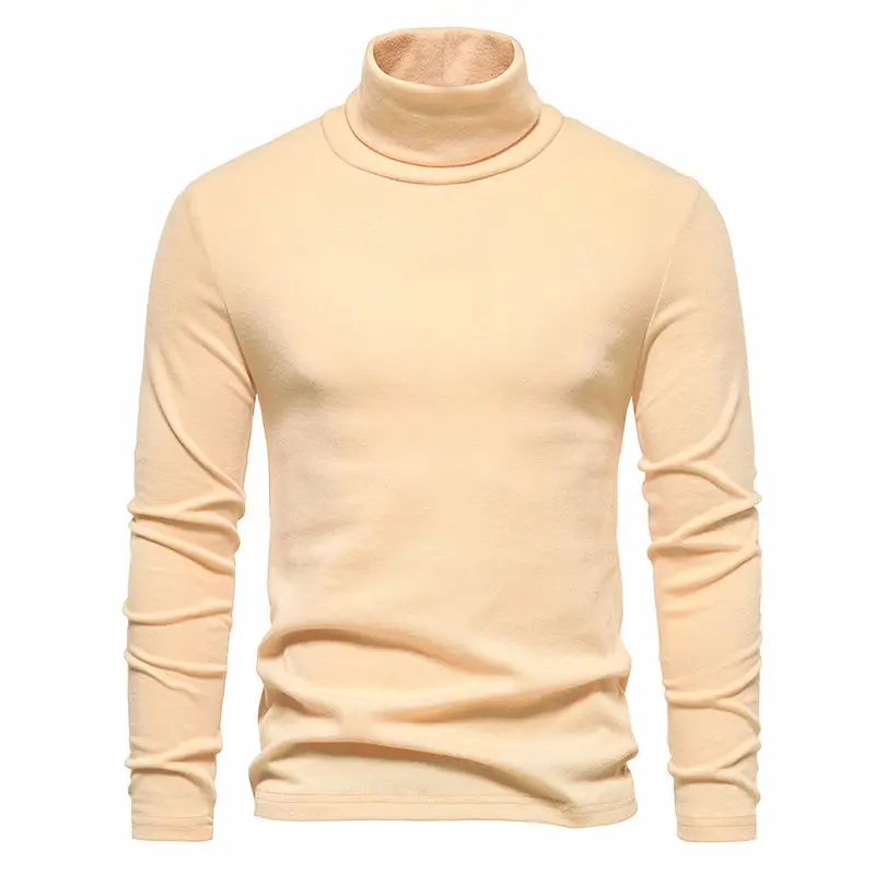 Autumn Winter Turtleneck Sweaters Men Brand Pulovers Fashion Slim Fit Knitted Sweater Mens Solid Color Turtleneck Pullover Man