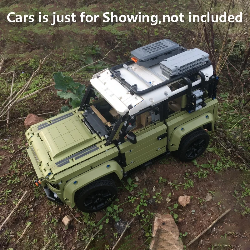 Moc 42110ชุดมอเตอร์ RC ควบคุมทางเทคนิคชุดบล็อกตัวต่อดัดแปลงสำหรับ Land SUV Defenders รถแลนด์โรเวอร์ของเล่นอิฐ DIY