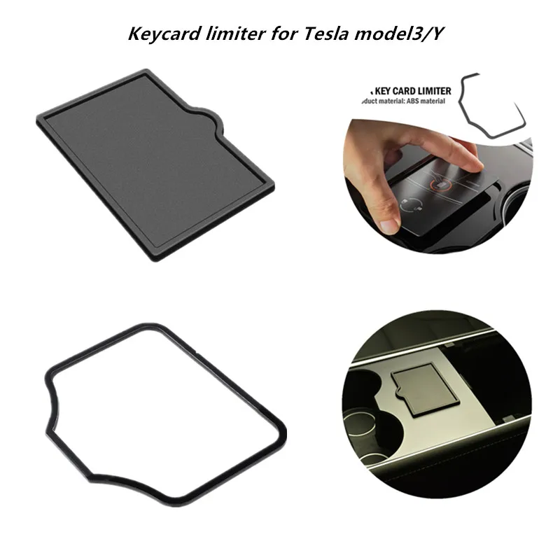 Car Key Position Engine Start Card Holder Fixer Limiting Sticker For Tesla Model 3 Model Y Keycard Limiter  Interior Accessories