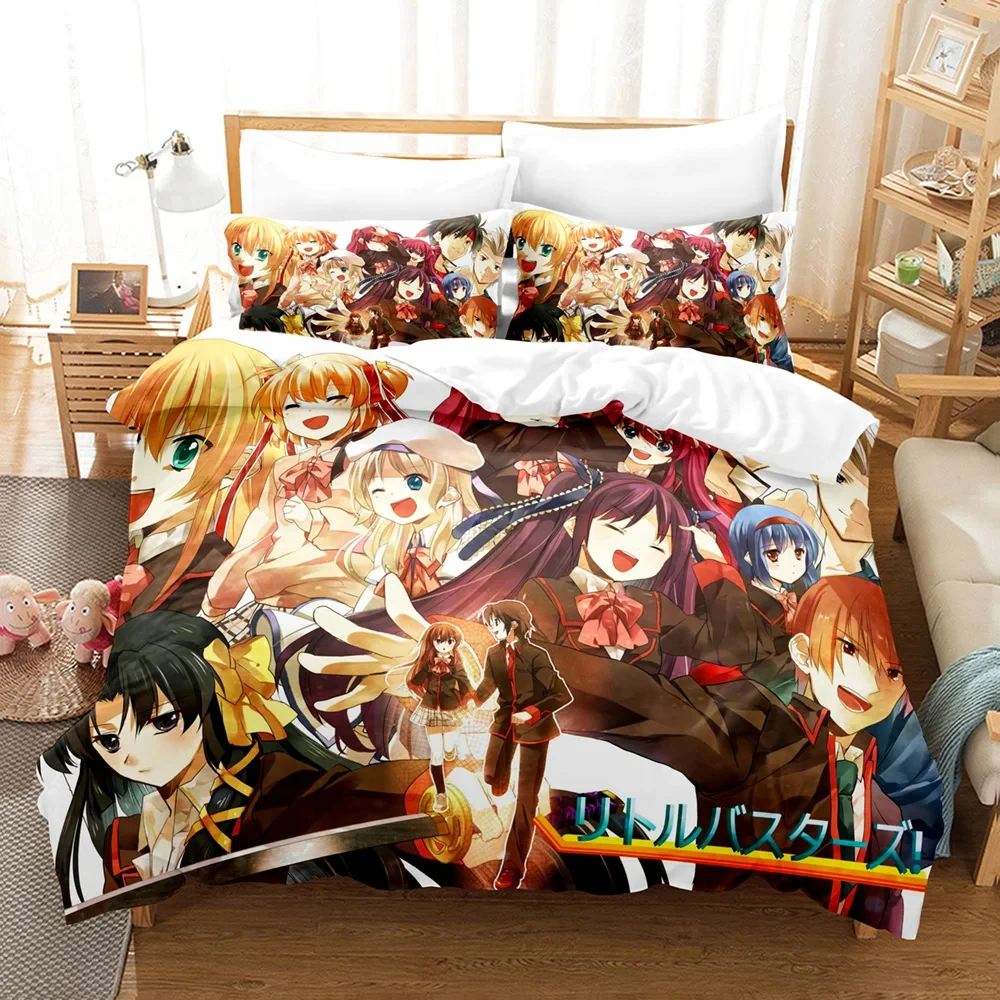 

Anime Little Busters Bedding Set,Duvet Cover Comforter Bed Set Quilt Cover Pillowcase,King Queen Twin Size Boys Girls Adults