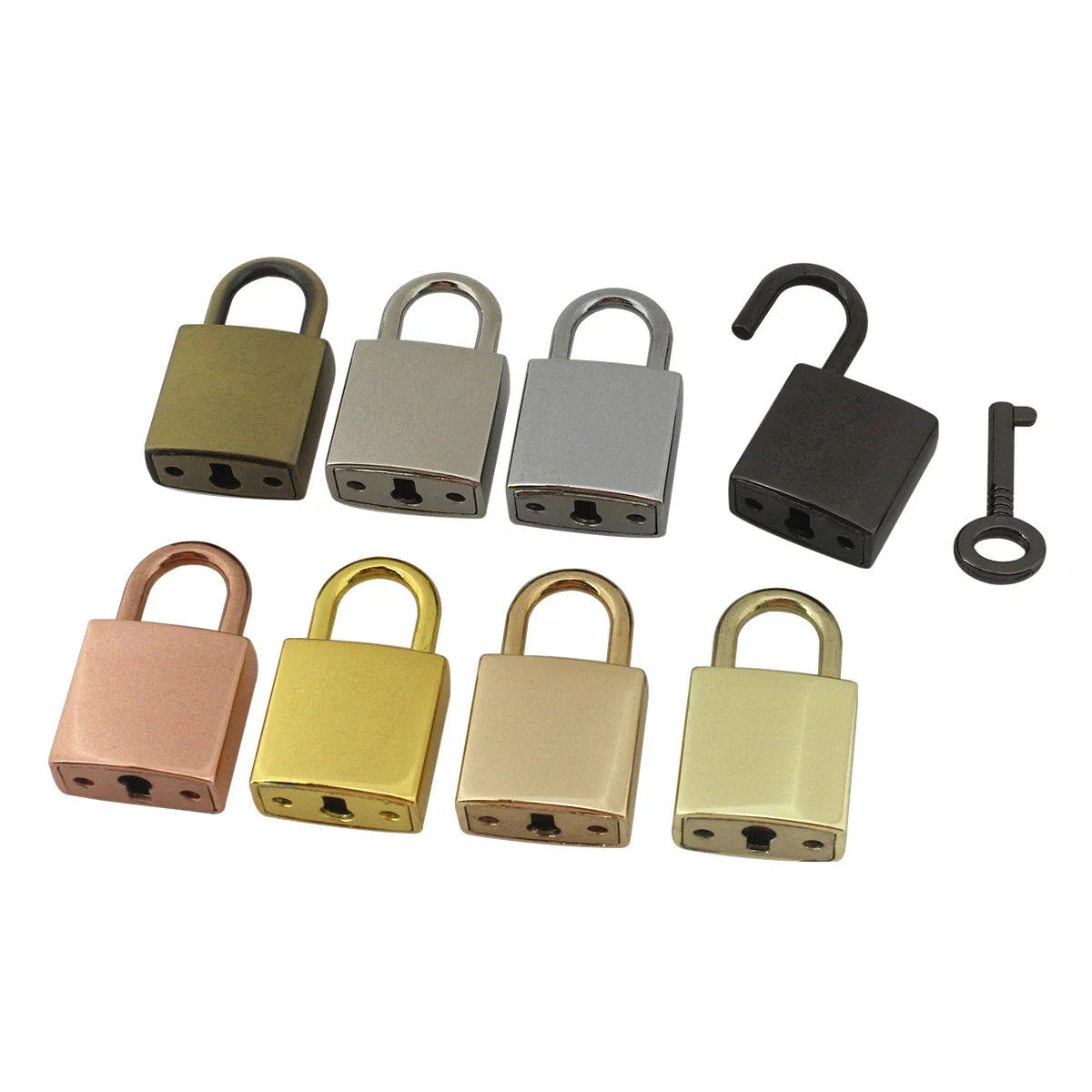 1piece Metal Square Padlock with Key for Fashion Lock Buckle Luggage Lock Clasp DIY Bags Handbags Hardware Accessories