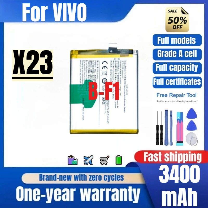 B-F1 for VIVO X23 Symphony Edition Phone Battery High Quality High Capacity Battery Replacement Bateria Grade A Cell with Tools