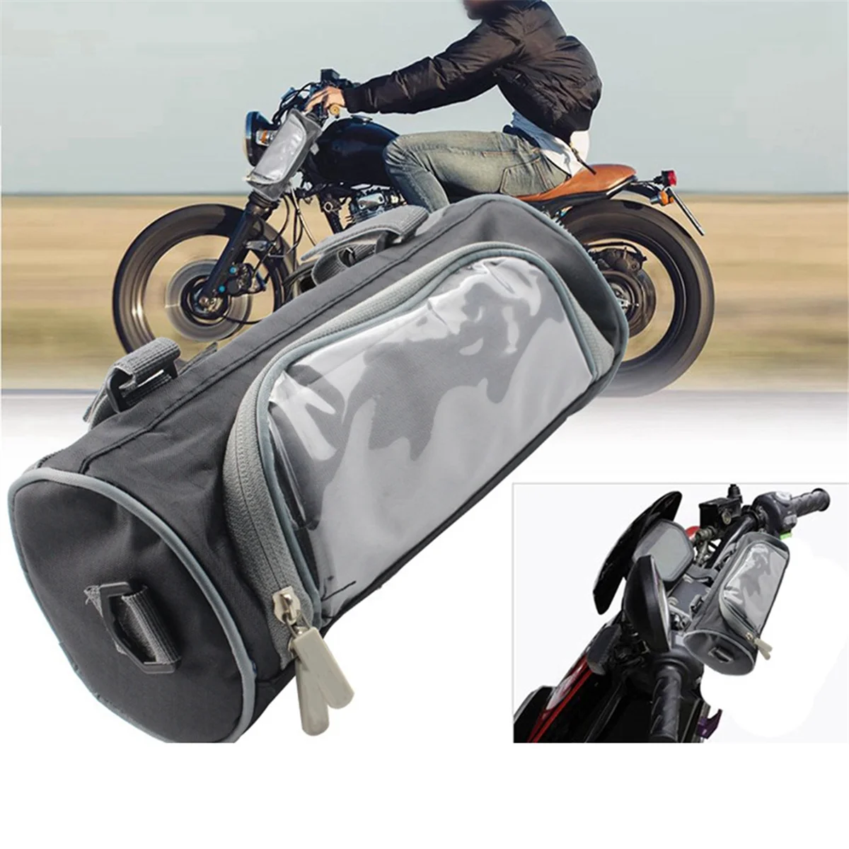 Motorcycle Modified Front Bag Electric Bicycle Bag Side Box Bag Storage Tool Bag for Outdoor Riding Car Storage