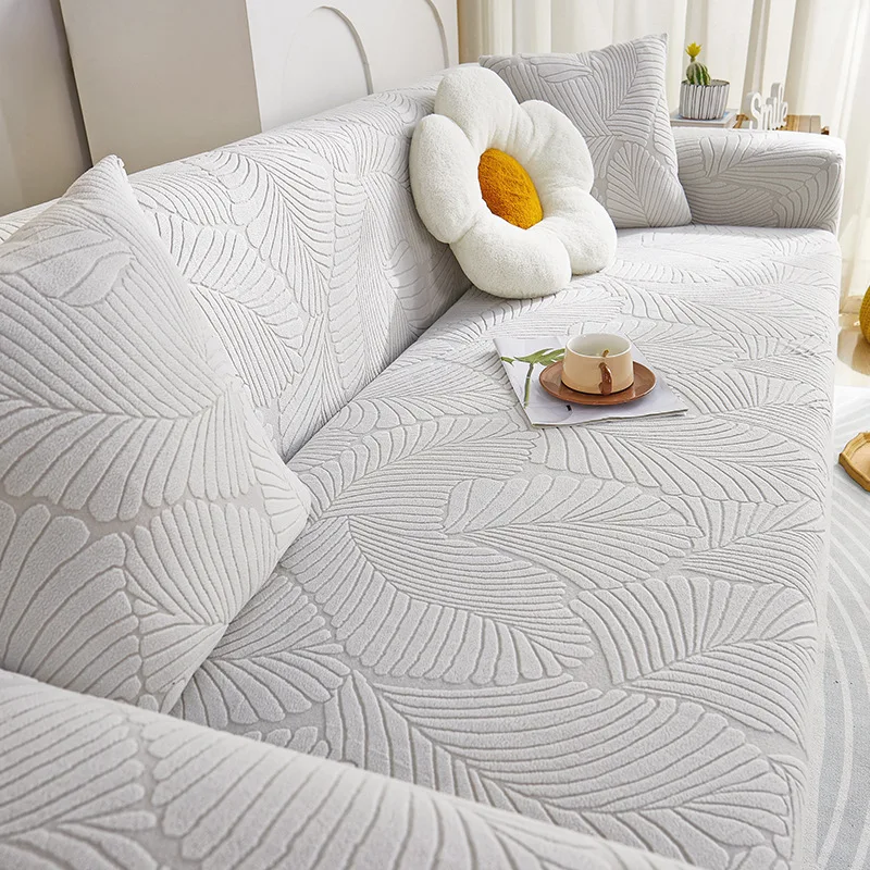 Autumn Foliage Sofa Cover, Soft Like Cream Elastic Sofa Cover, Dustproof Anti Pet Scratch Cushion Cover for Living Room