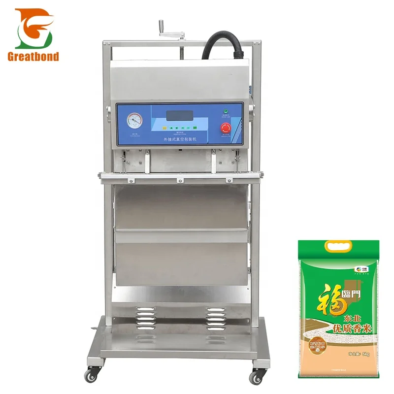 High Efficiency Stand Type 600 Vertical Grain Snack Meat Fruit Industry Food Sealers Dry And Wet External Vacuum Packing Machine