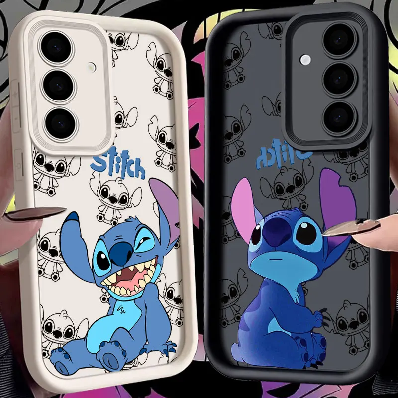 

Cartoon Baby Stitch Blue S24 FE Phone Case For Samsung Galaxy S24 S23 S21 S20 Fe S25 Ultra S22 Plus S23 5G Shockproof Back Cover