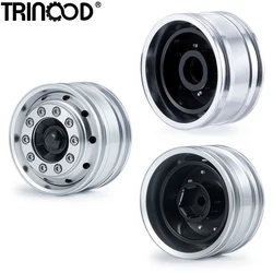 TRINOOD Alloy Metal Front Beadlock Wheel Hub Bearing/Hex Wheels Rims for 1/14 Tamiya Tractor Truck Cargo Car Upgrade Parts