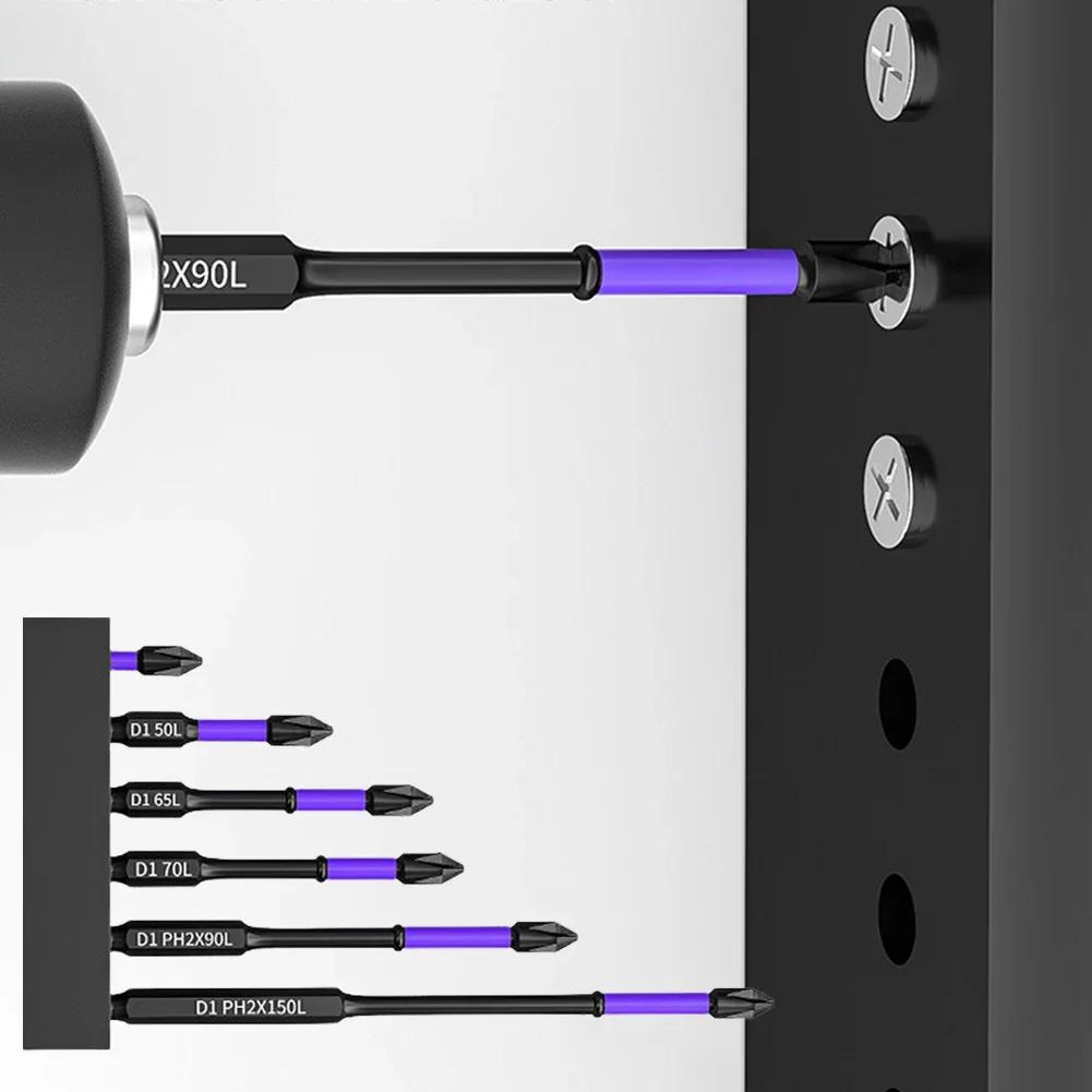 Strong Magnetic Cross Screwdriver Bits D1 High Hardness Anti-shock Batch Head Non-slip Impact Driver Bit Sets for Power Drilling