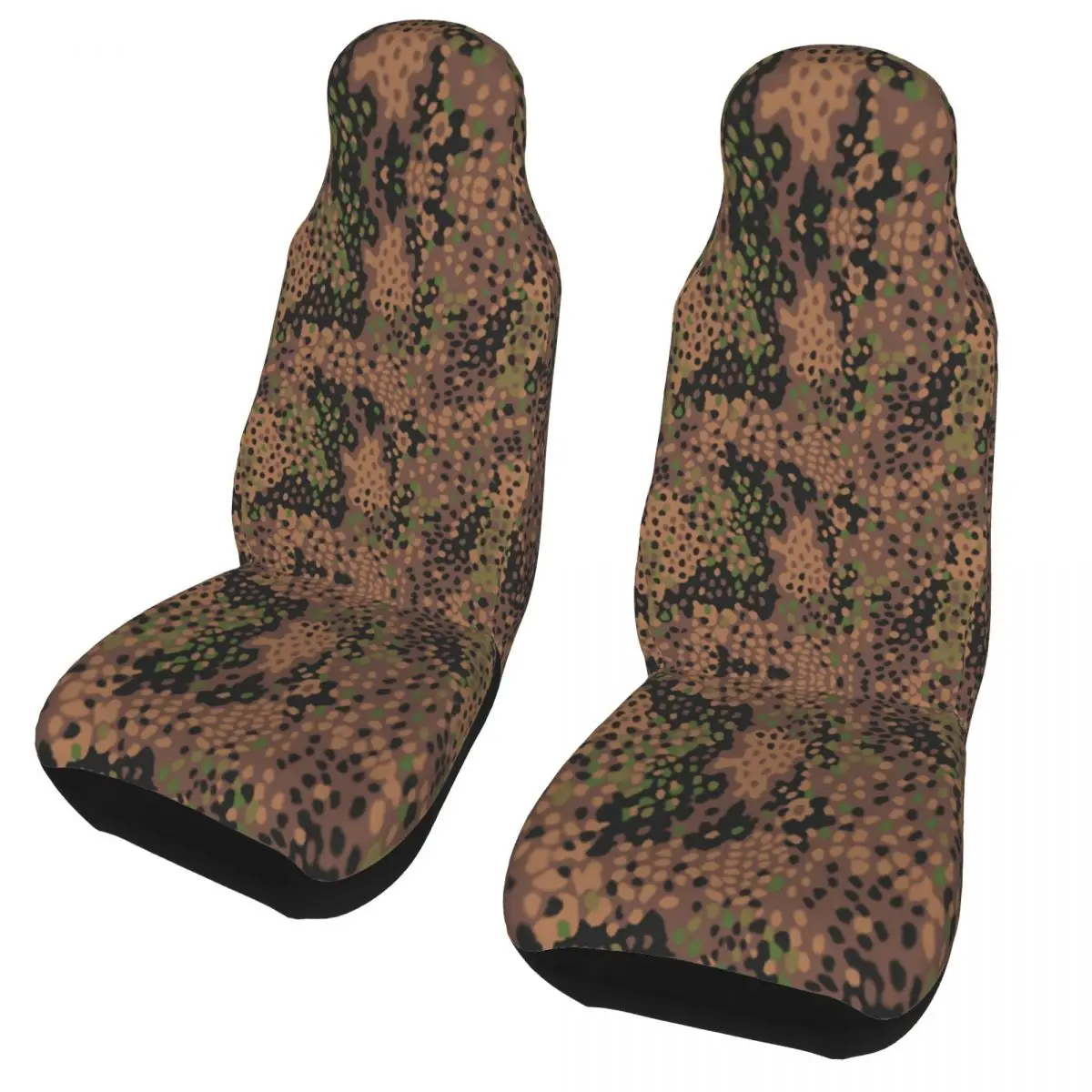 Pea Dot Military Camo Front Auto Seat Cover Print Army Tactical Camouflage Car Seat Covers Universal Fit for SUV Sedan Van 2PC