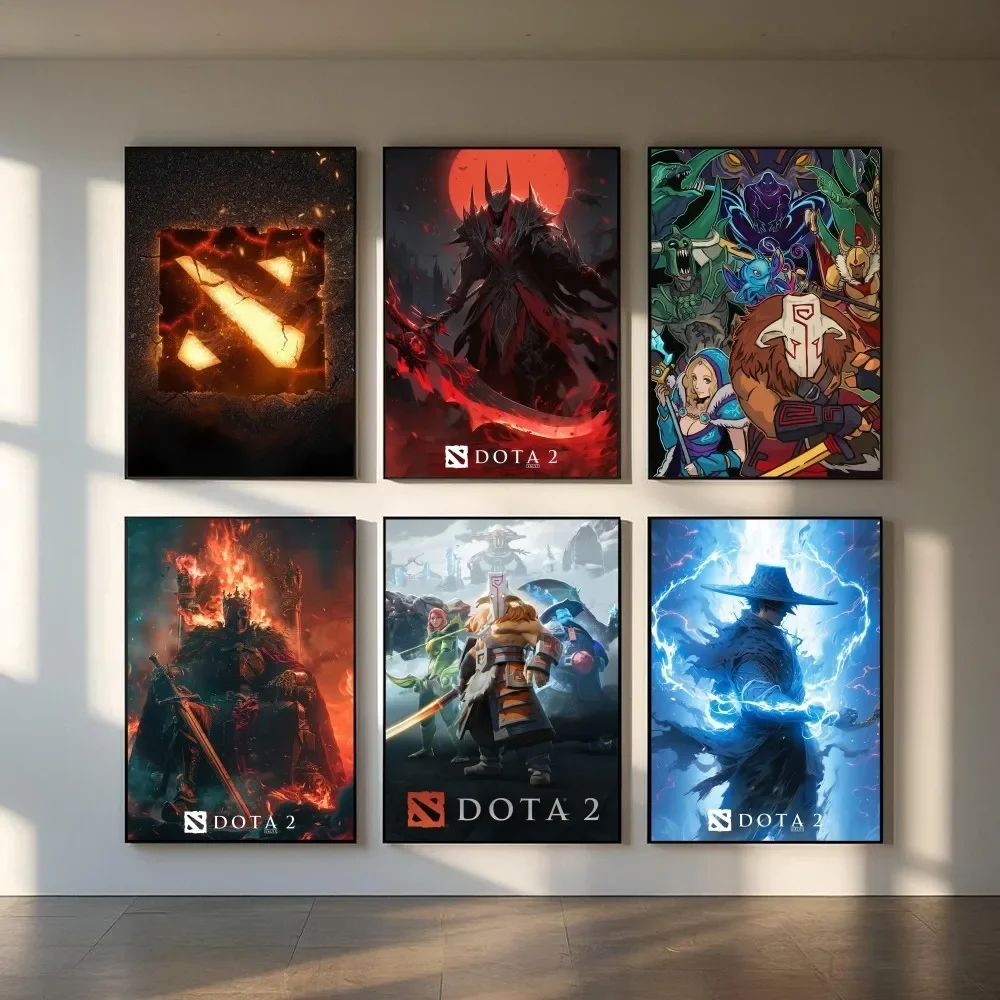 Game DOTA 2 Heroes Poster HD art sticky wall waterproof home living room bedroom bar aesthetic decoration