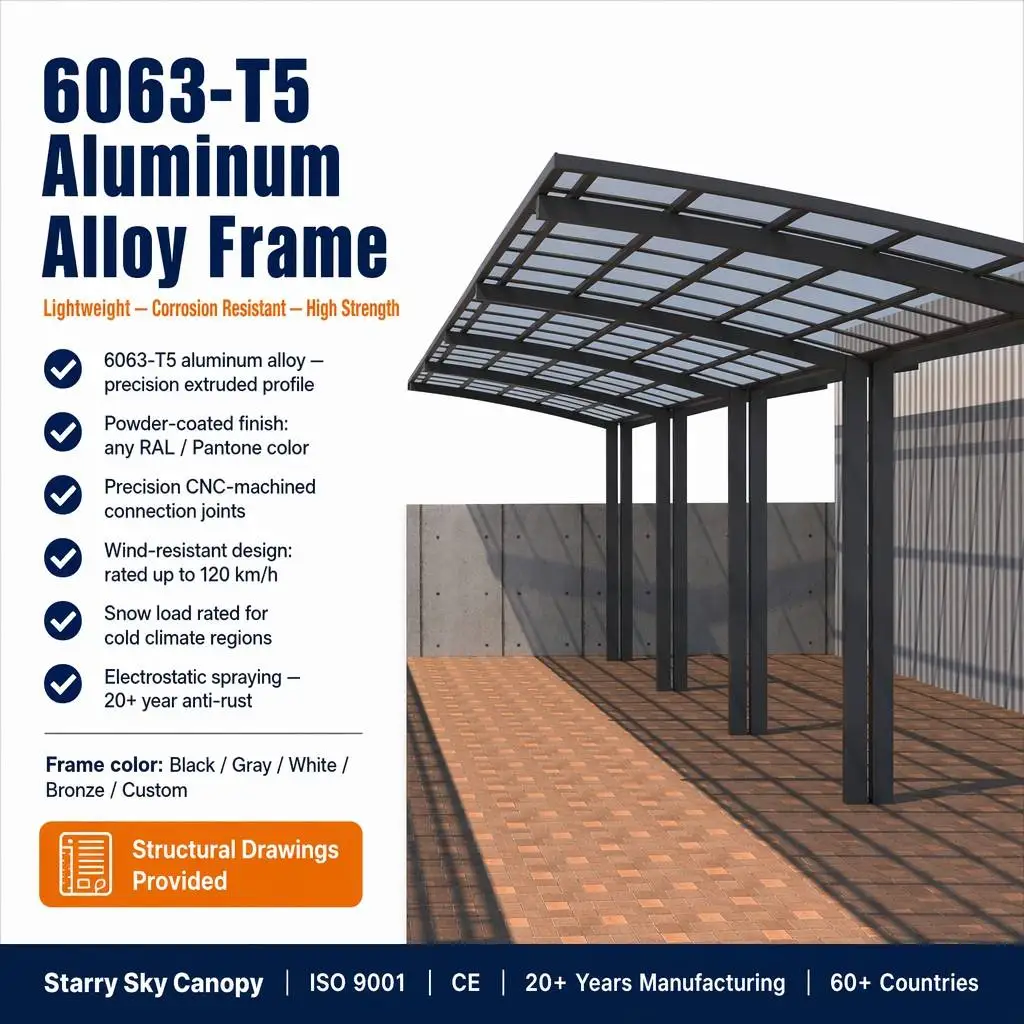Polycarbonate Carport Wholesale | Weather Resistant Outdoor Parking Canopy Supplier for Villa Garage Projects