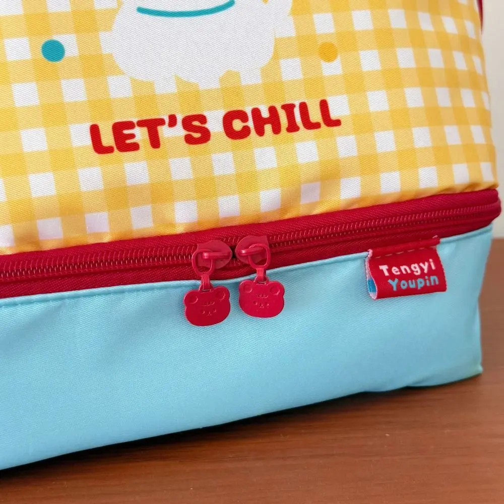 حقيبة غداء على شكل قطة كرتونية كرتونية خفيفة الوزن ذات سعة كبيرة على الطراز الكوري حقيبة يد محمولة حقيبة حمل معزولة حقيبة حمل صغيرة