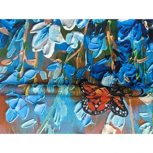 Frauen t -Shirt gedruckte Blumen mit runden Kragen, lässige Mode, Ölmalerei, rosa, Sommer 8 Hauptabsatzstempelverkäufe - №7